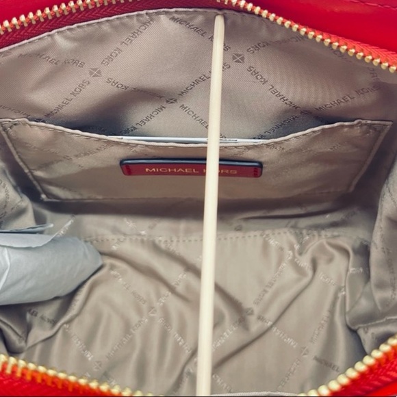 Michael Kors Small Avril Satchel Crossbody Red - Picture 7 of 9